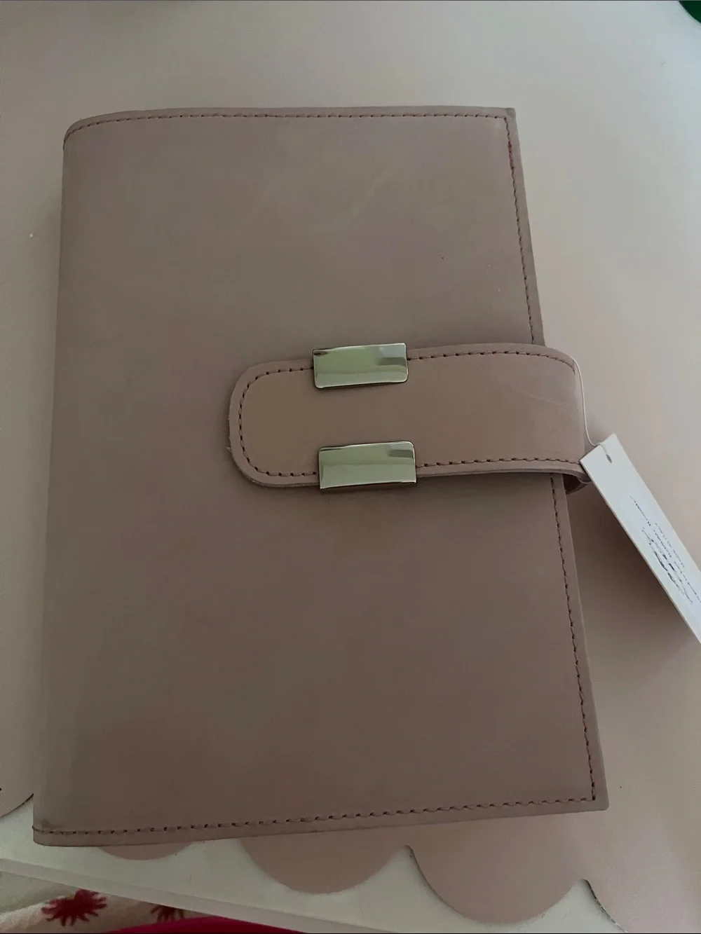 Blush Pink Leather Journal Cover and Notebook